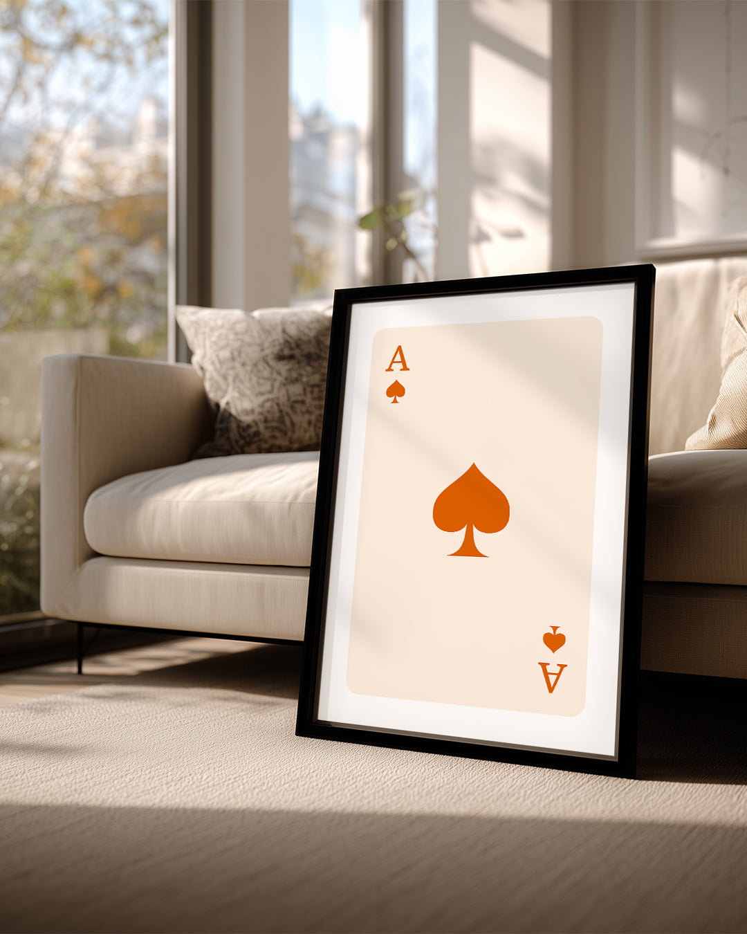 Spade Orange Poster Tablosu