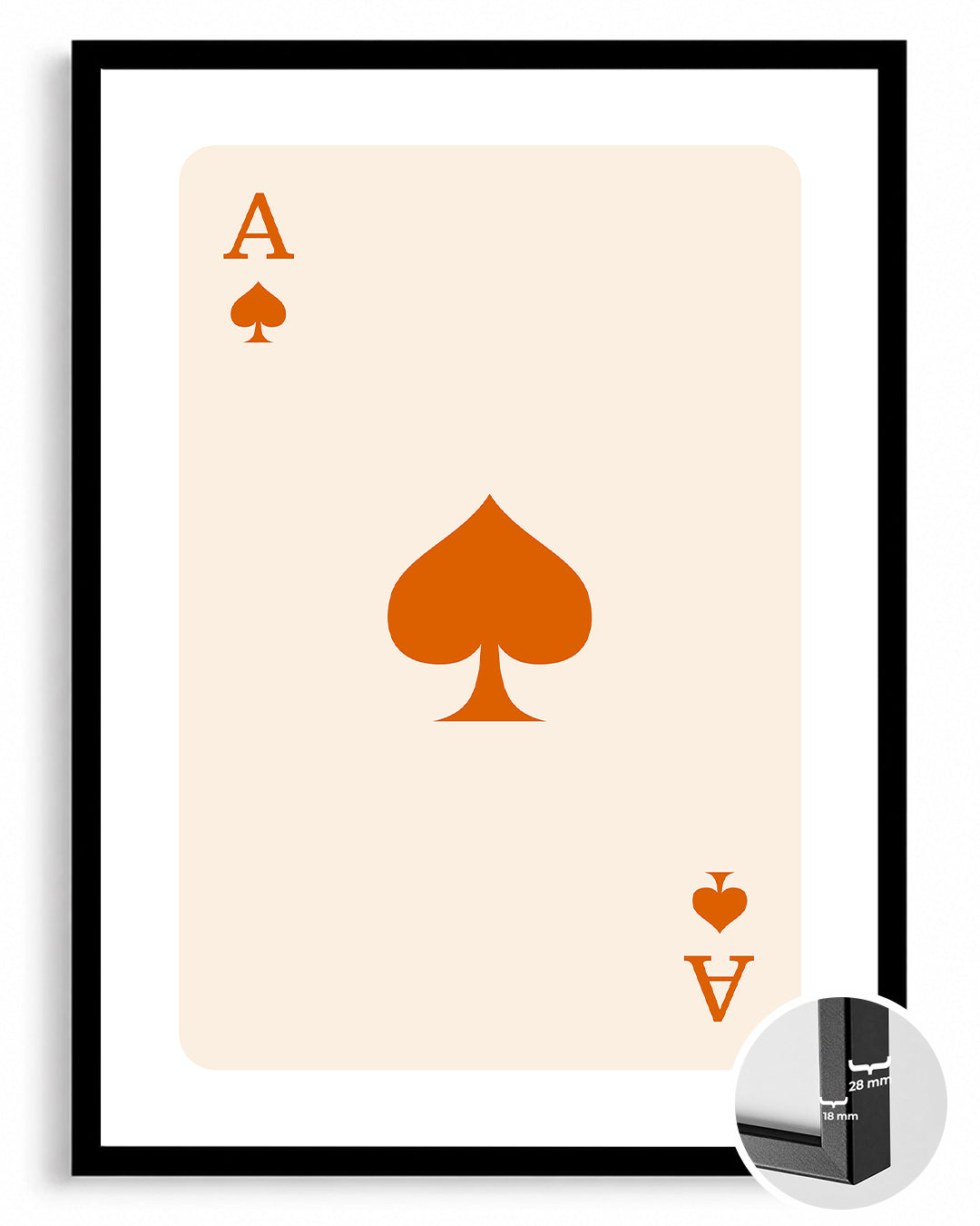 Spade Orange Poster Tablosu