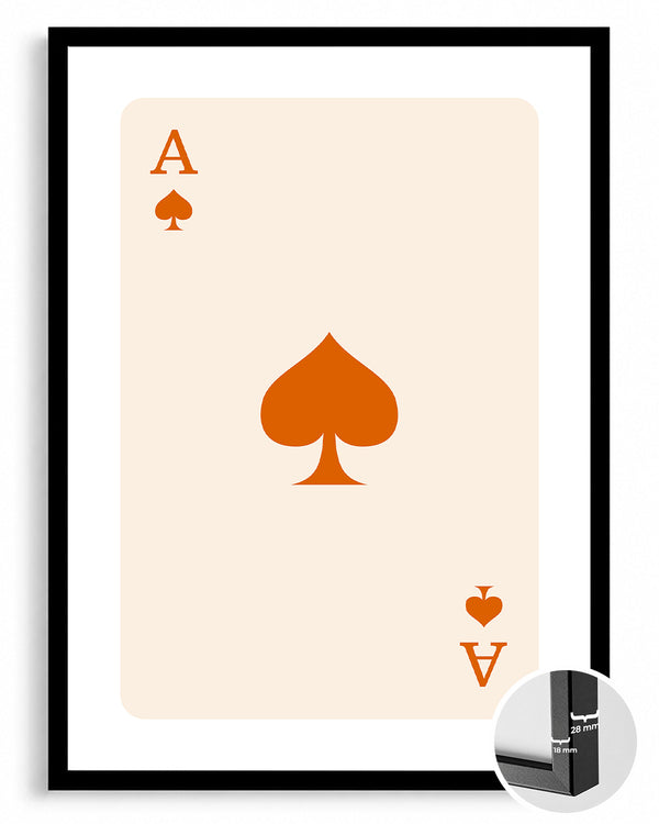 Spade Orange Poster Tablosu