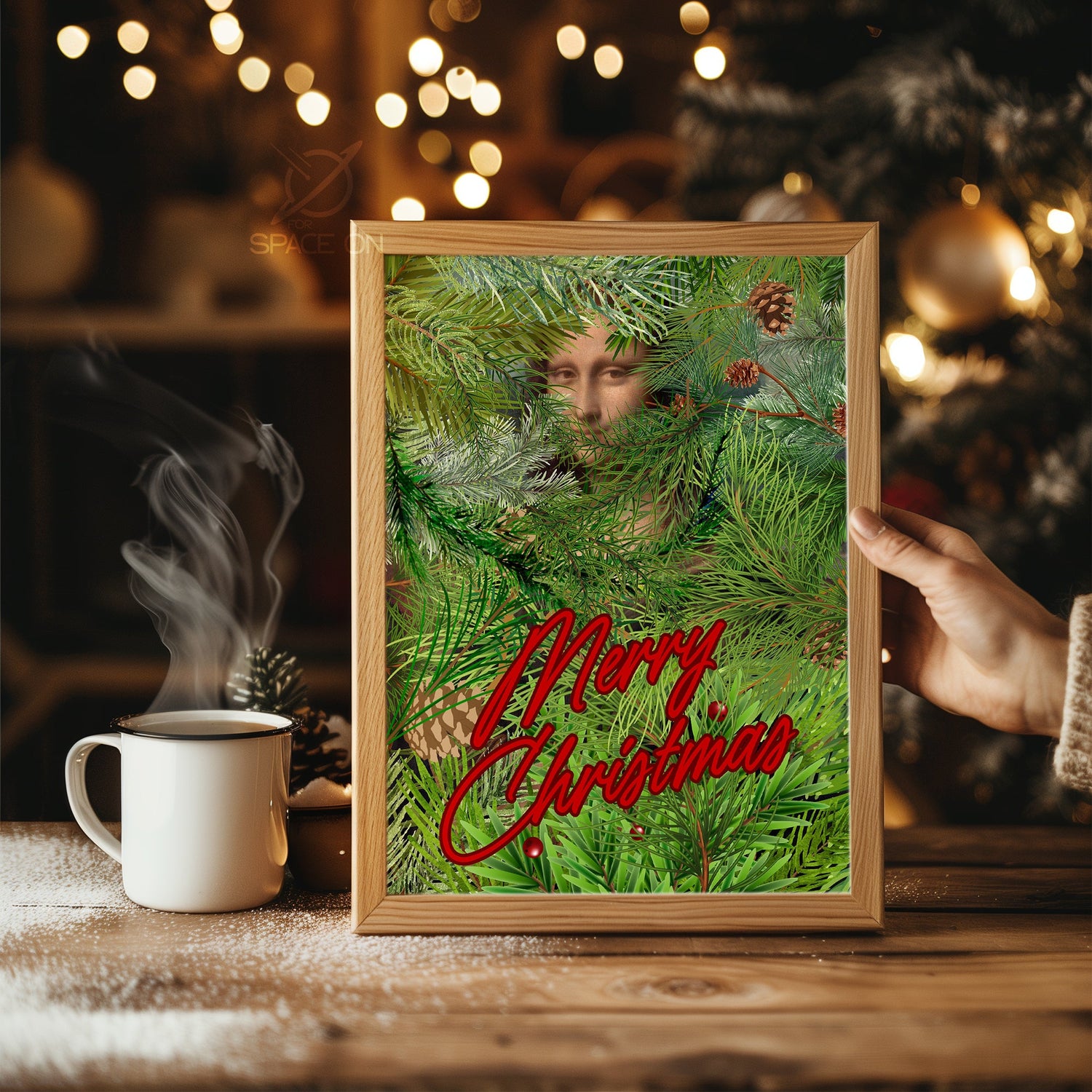 Sparkling Christmas Evergreen Poster Tablosu