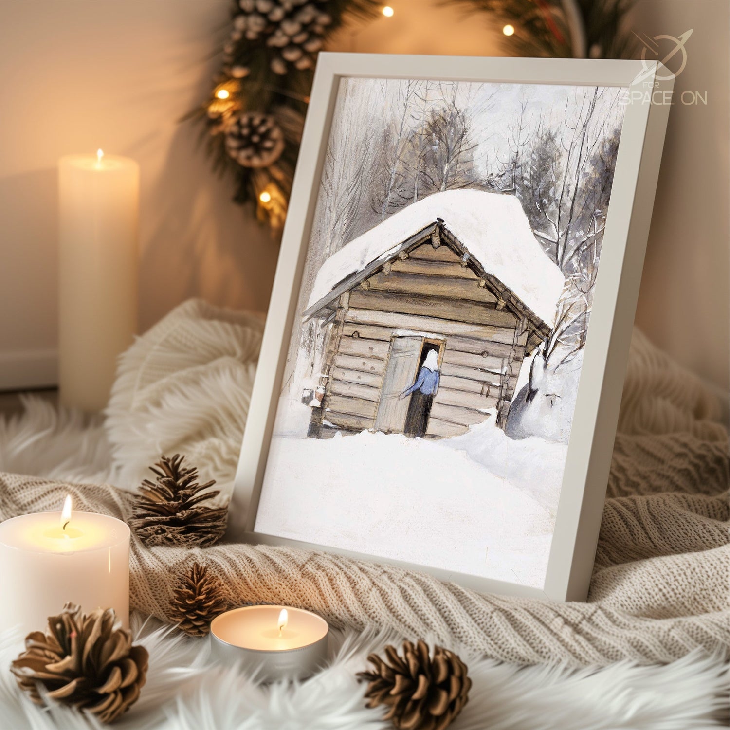 Sparrow Snow Scene Poster Tablosu