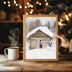 Sparrow Snow Scene Poster Tablosu