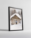 Sparrow Snow Scene Poster Tablosu