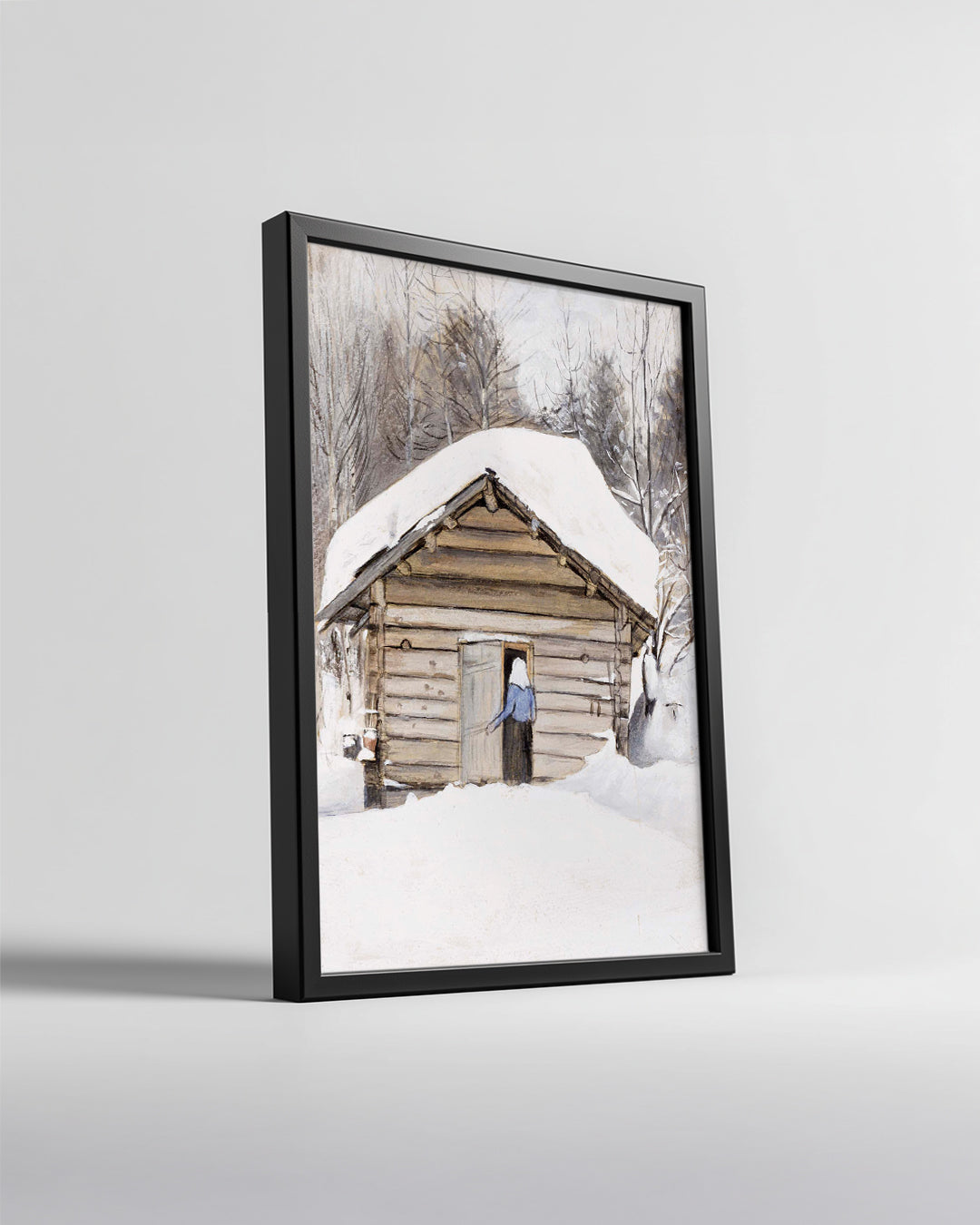 Sparrow Snow Scene Poster Tablosu