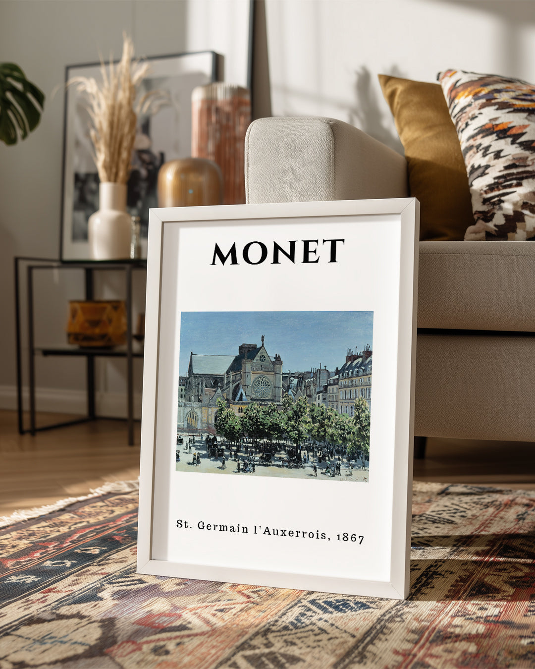 St Germain l Auxerrois - Claude Monet - 1867 Poster Tablosu