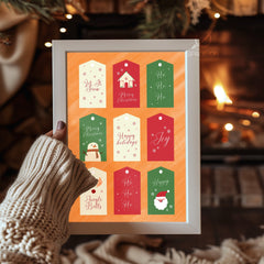 Stag Winter Portrait Poster Tablosu