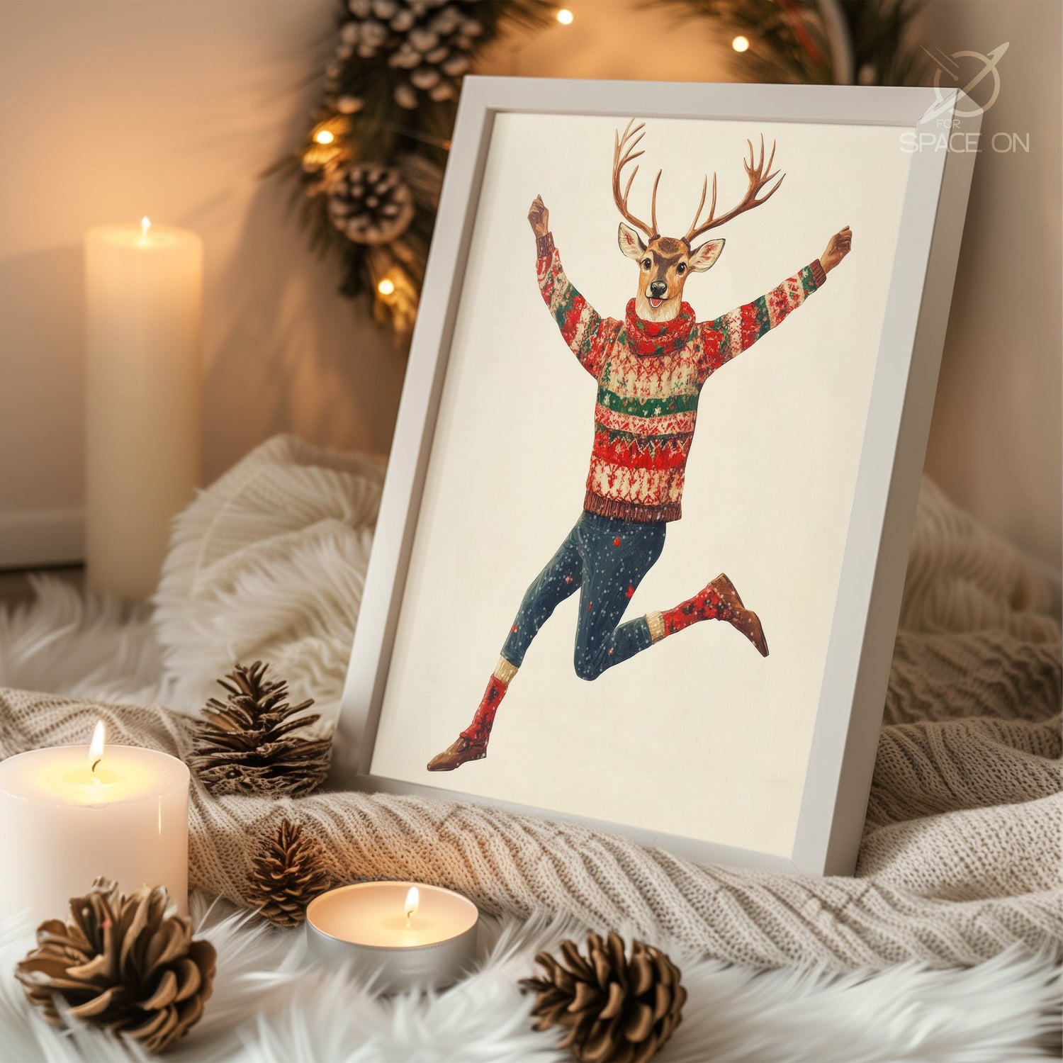 Starry Holiday Night Poster Tablosu