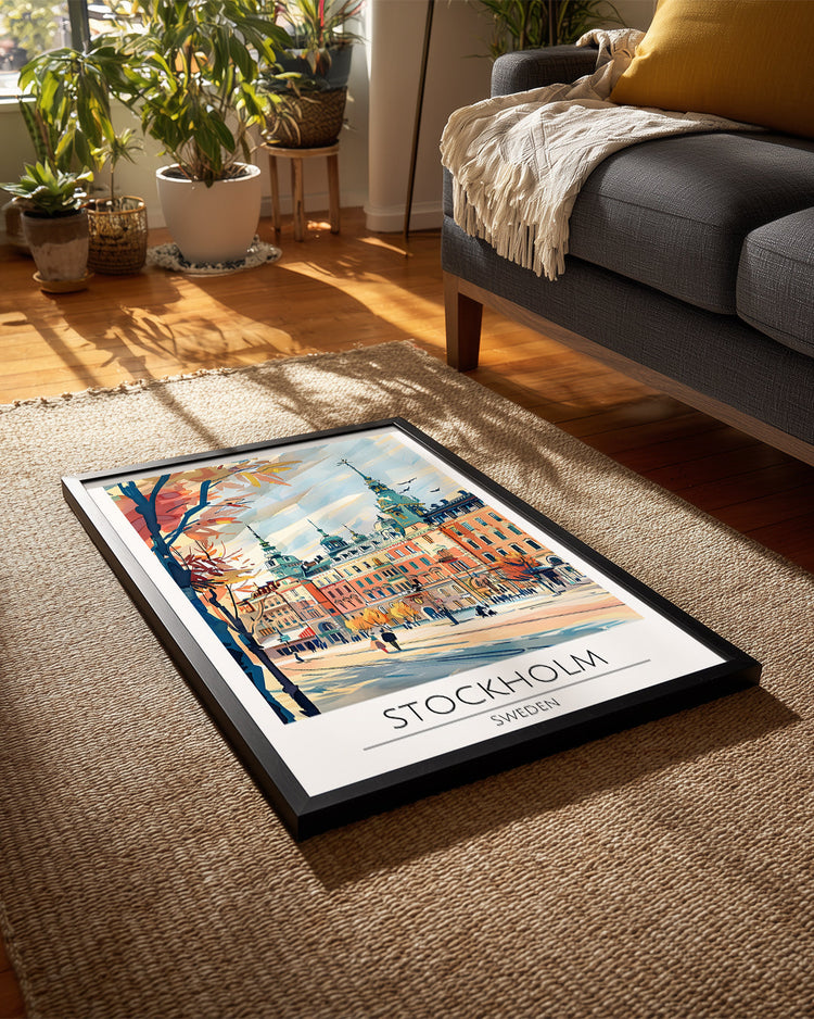 Stockholm İsveç Poster Tablosu