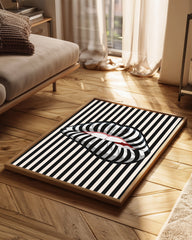 Stripe Lips Poster Tablosu