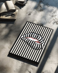 Stripe Lips Poster Tablosu