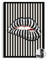 Stripe Lips Poster Tablosu