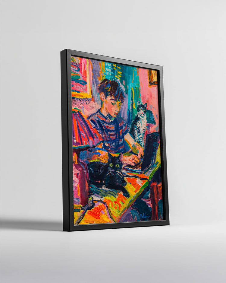 Study Cats Poster Tablosu