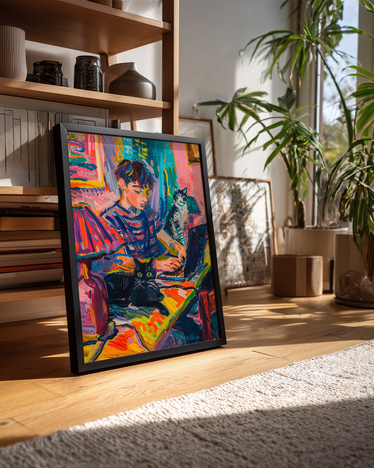 Study Cats Poster Tablosu