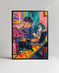 Study Cats Poster Tablosu