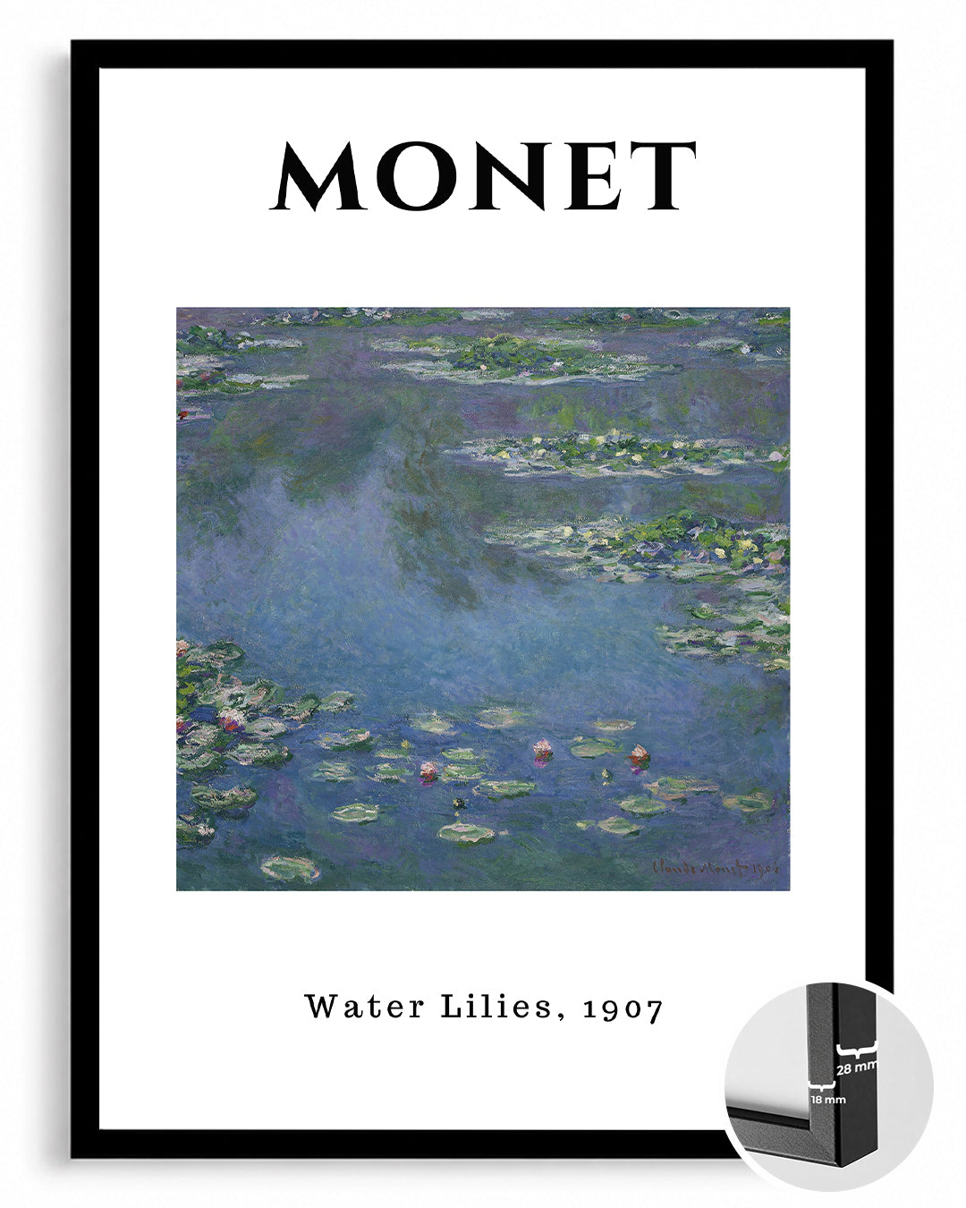 Su Lilileri - Claude Monet - 1907 Poster Tablosu