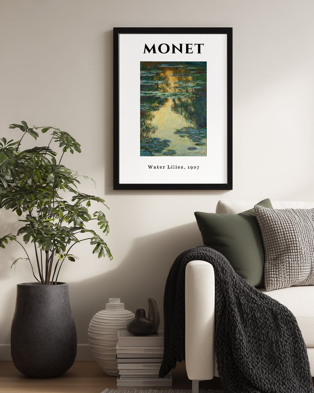 Su Zambakları - Claude Monet - 1907 Poster Tablosu