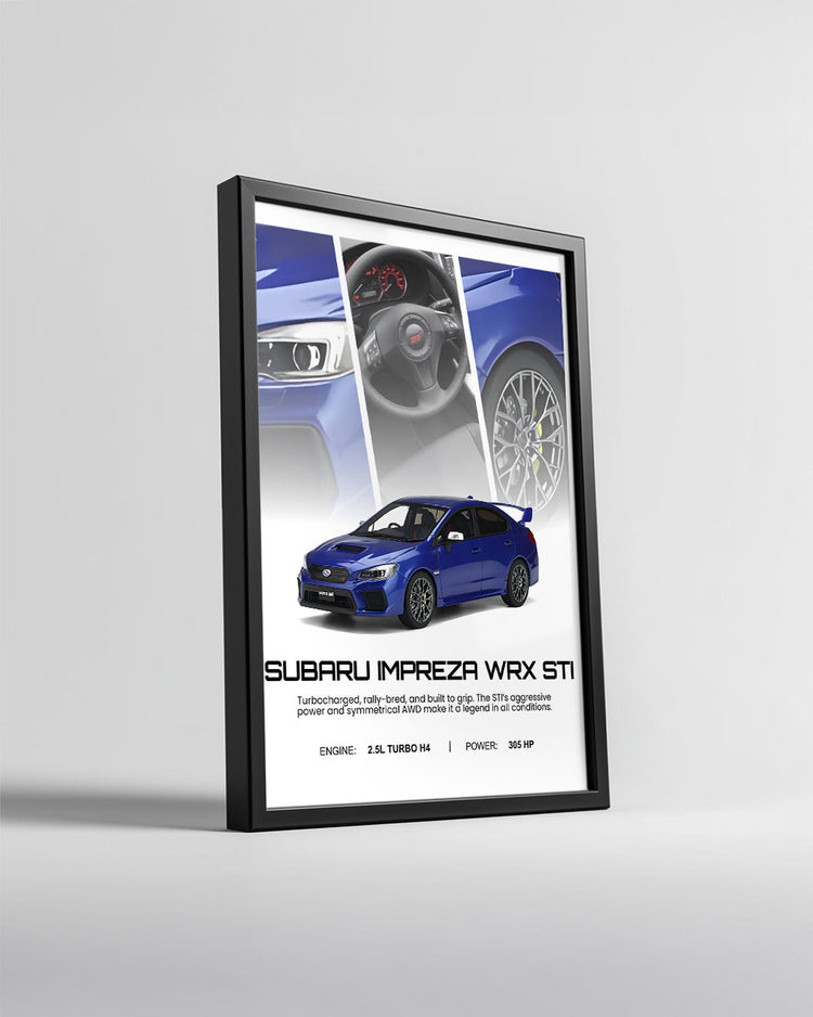 Subaru Impreza WRX STI Poster Tablosu