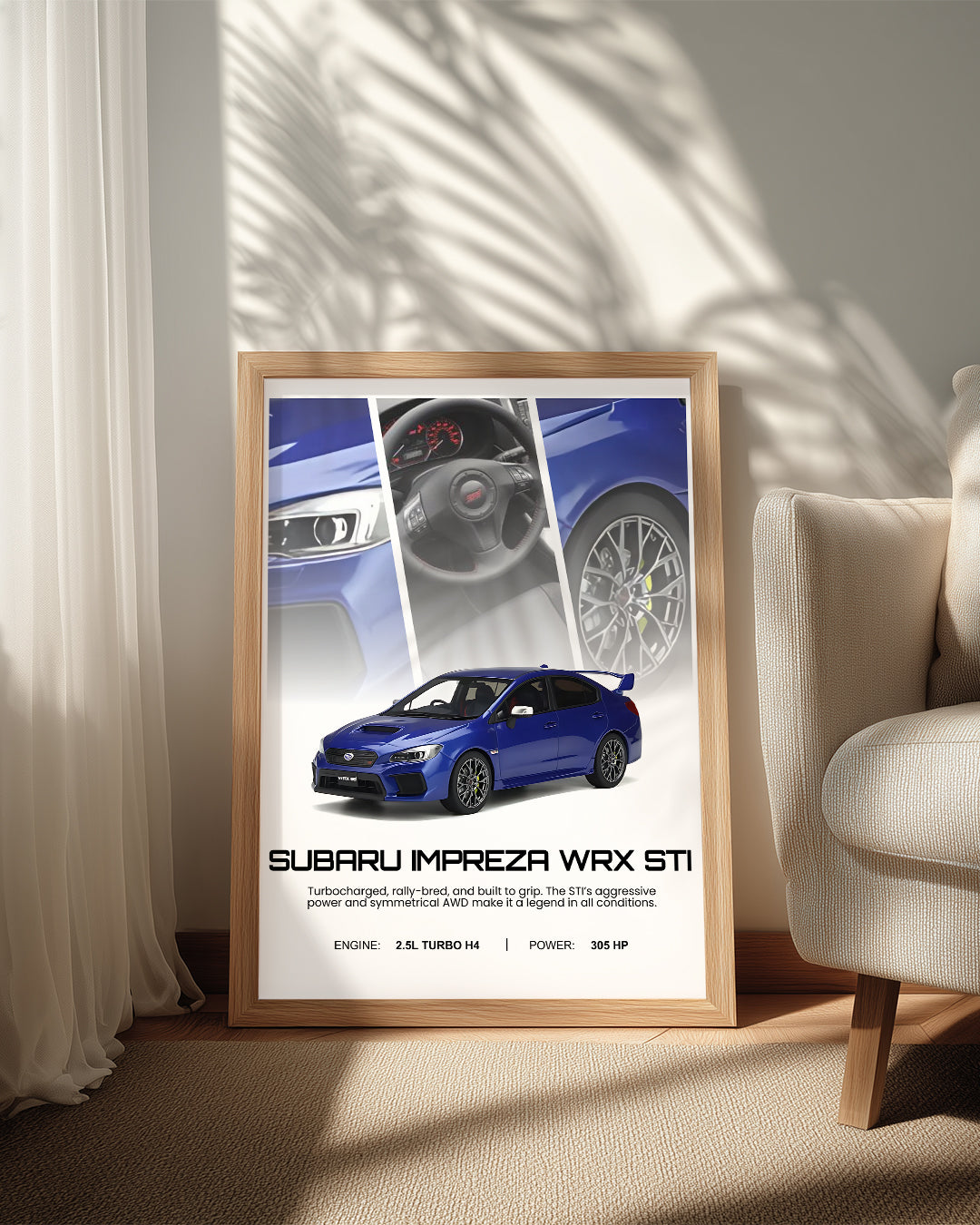 Subaru Impreza WRX STI Poster Tablosu