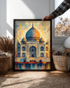 Tac Mahal Tasarımı - Renkli Geometrik Desenler Poster Tablosu