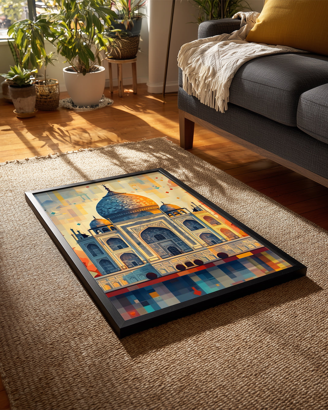 Tac Mahal Tasarımı - Renkli Geometrik Desenler Poster Tablosu