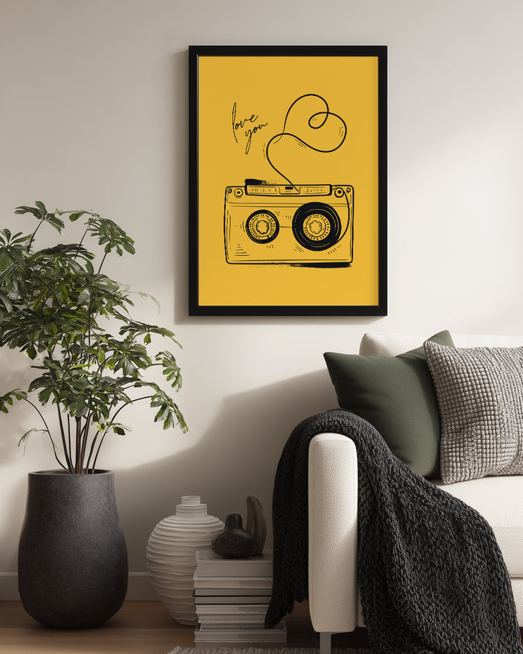 Tape Heart Poster Tablosu