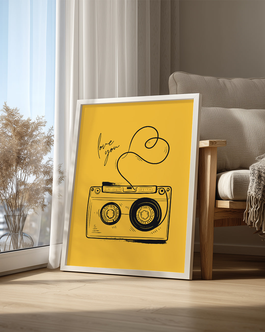 Tape Heart Poster Tablosu