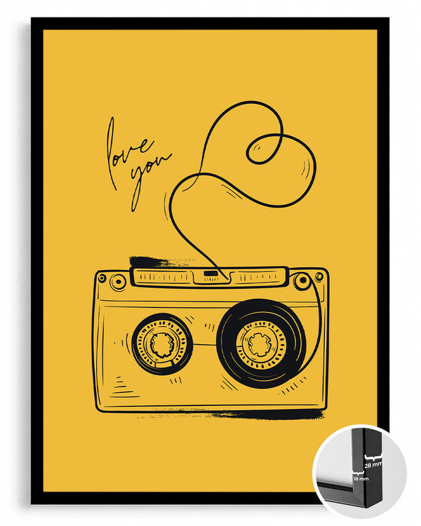 Tape Heart Poster Tablosu