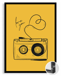 Tape Heart Poster Tablosu
