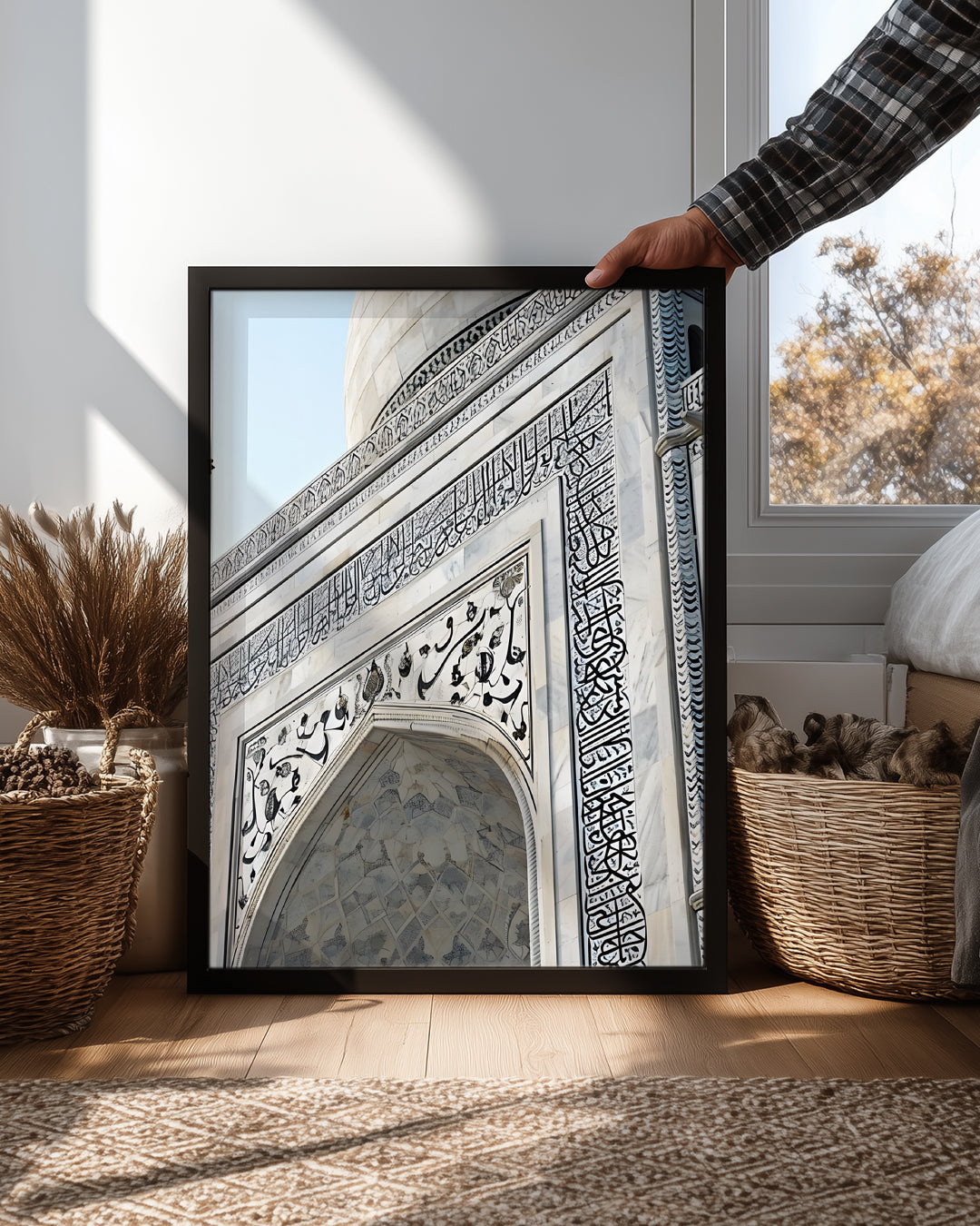 Tarihi Mimari - Taç Mahal Yazı Oyması Poster Tablosu