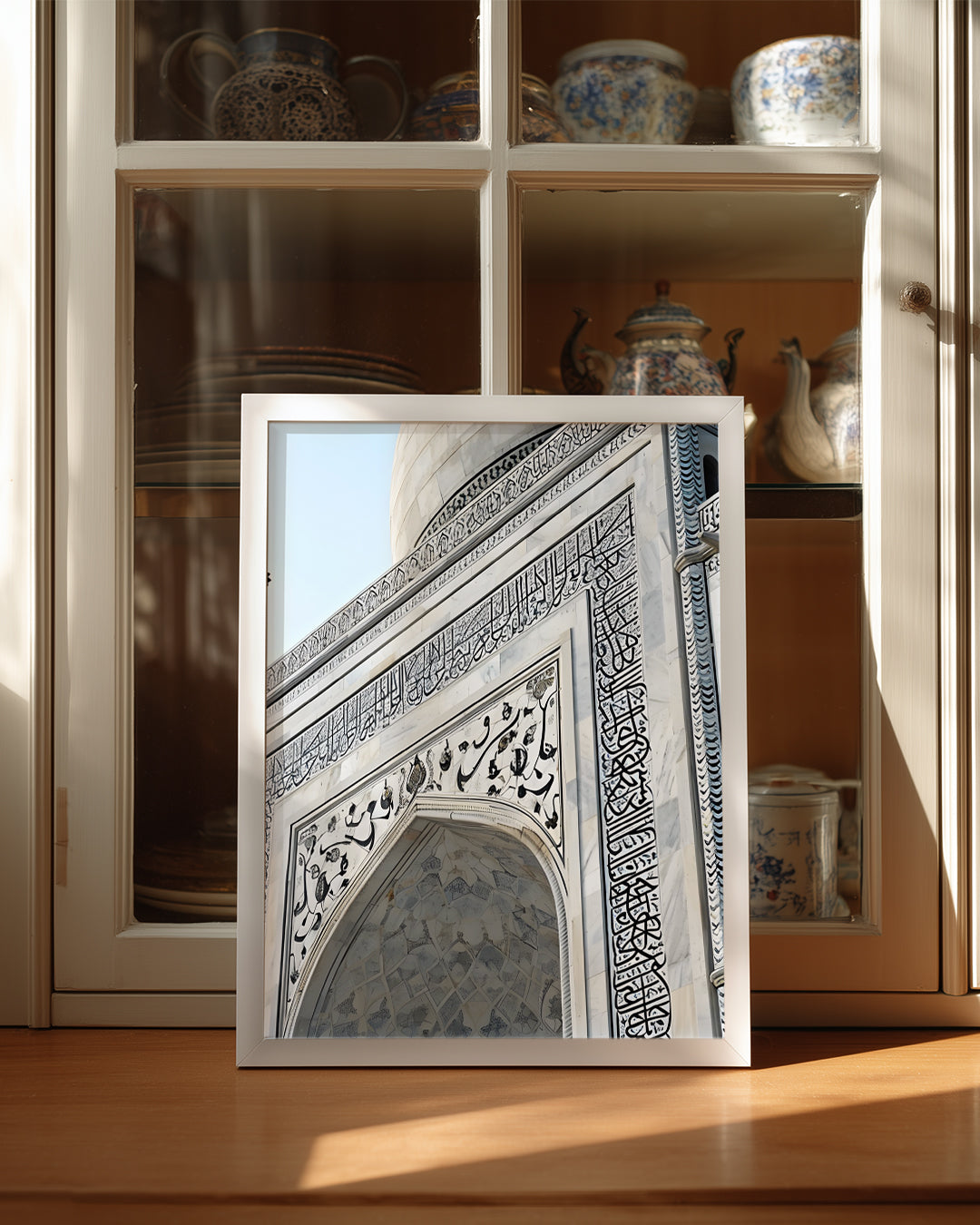 Tarihi Mimari - Taç Mahal Yazı Oyması Poster Tablosu