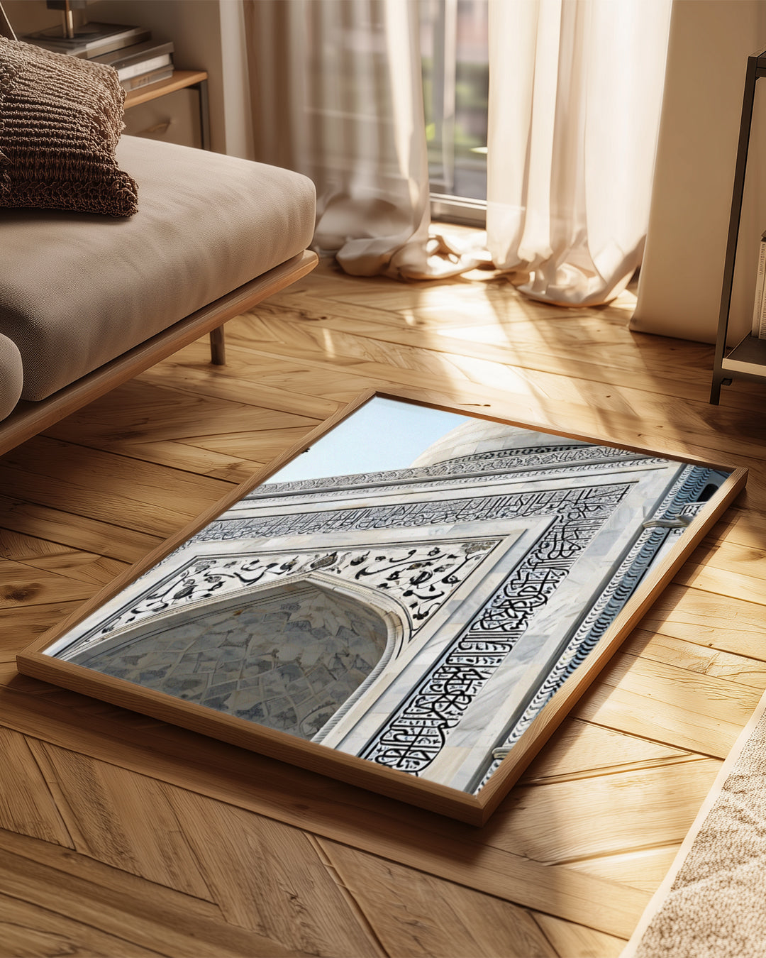 Tarihi Mimari - Taç Mahal Yazı Oyması Poster Tablosu