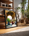 Tarihi Selçuklu Mimari - Öğrenciler Dışarıda Çalışıyor Poster Tablosu