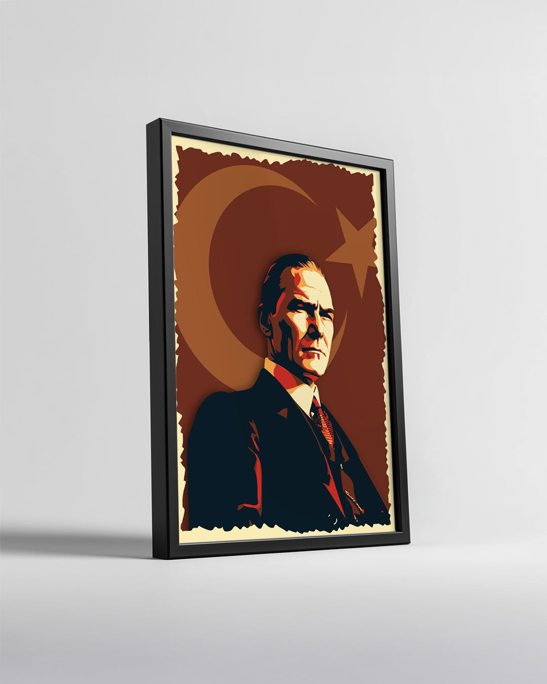 Tarihin Akışını Değiştiren Lider – Retro Atatürk Poster Tablosu