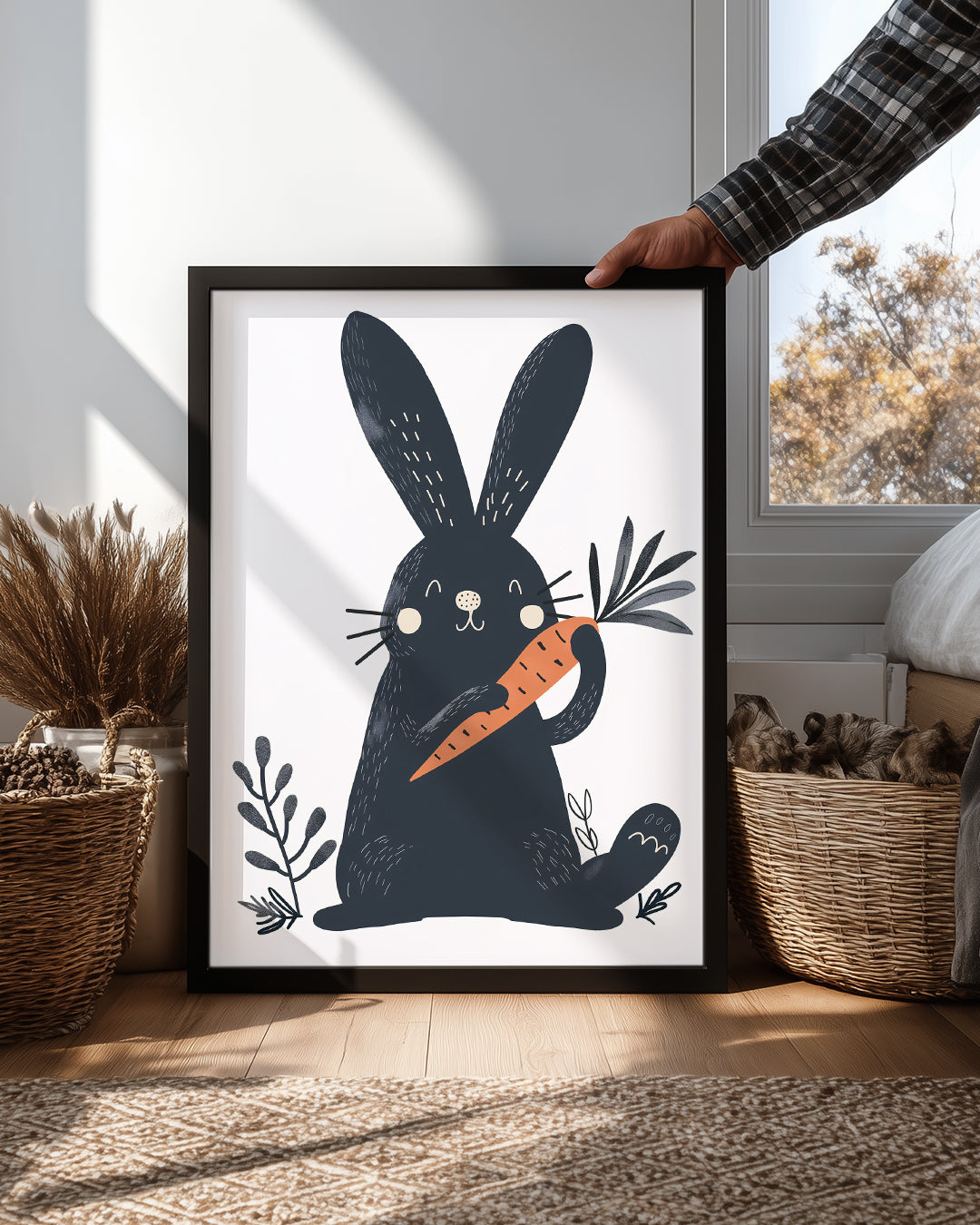 Tavşan - Havuç Tutma Sevinci Poster Tablosu