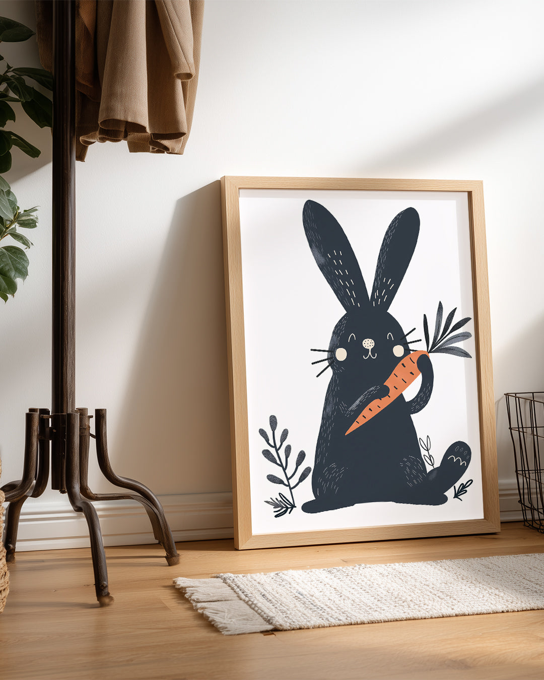 Tavşan - Havuç Tutma Sevinci Poster Tablosu