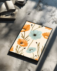 Teal Poppy Poster Tablosu