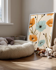 Teal Poppy Poster Tablosu