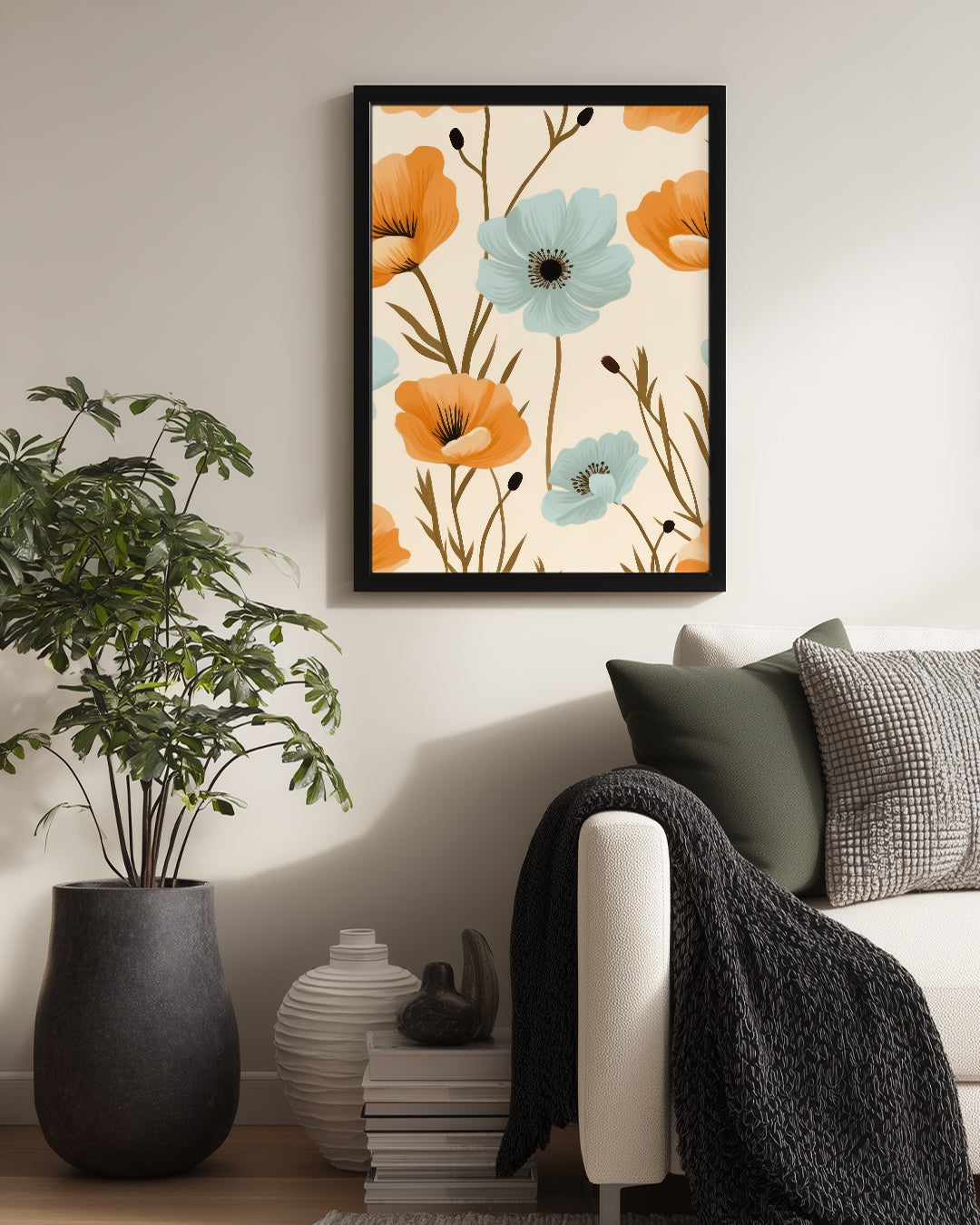 Teal Poppy Poster Tablosu