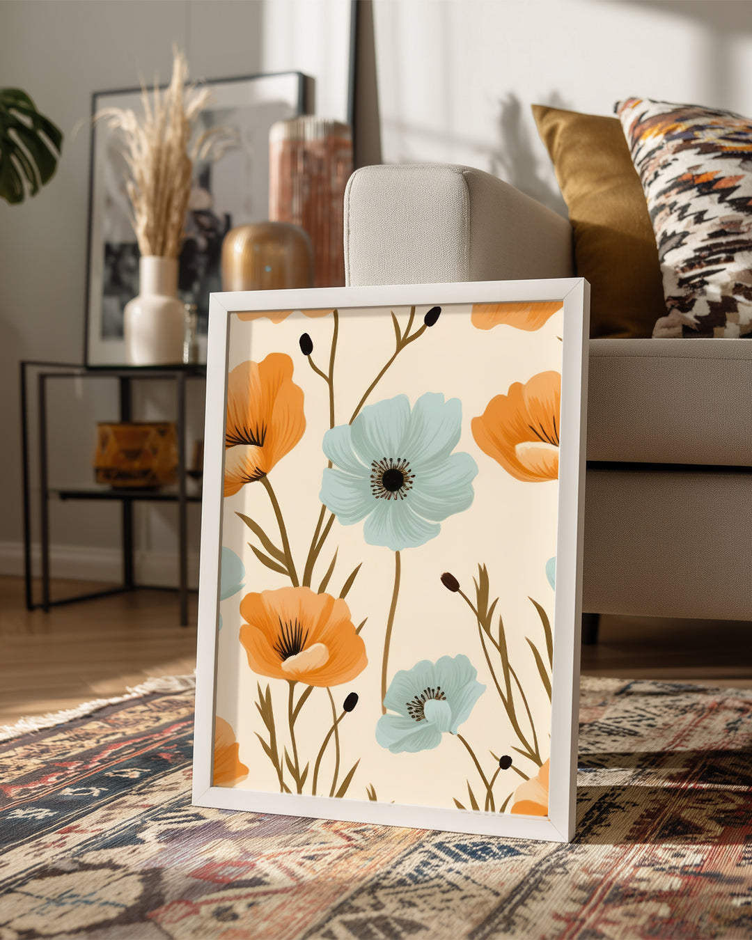Teal Poppy Poster Tablosu