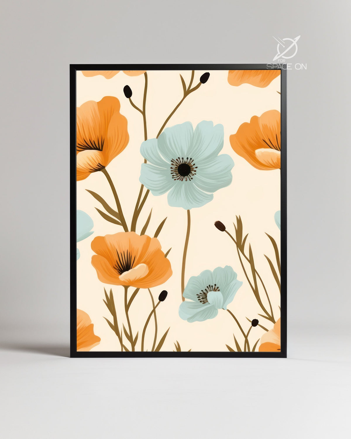 Teal Poppy Poster Tablosu