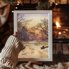 Tiny Snowman Cute Poster Tablosu