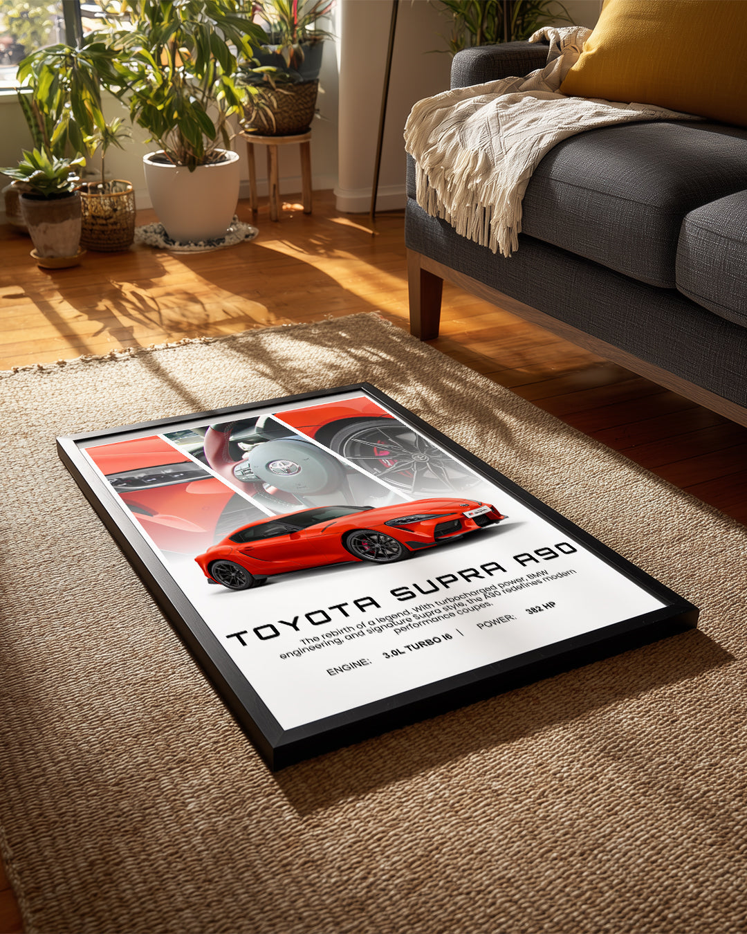 Toyota Supra A90 Kırmızı Poster Tablosu