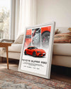 Toyota Supra A90 Kırmızı Poster Tablosu
