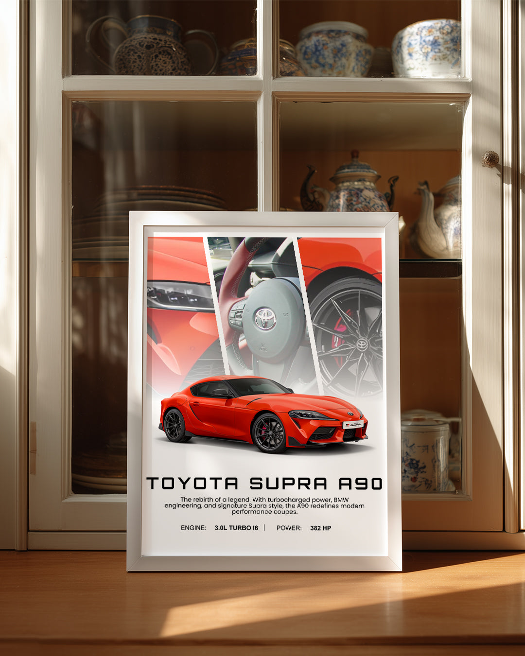 Toyota Supra A90 Kırmızı Poster Tablosu