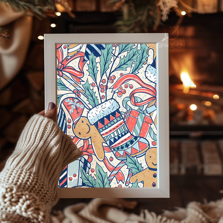 Traditional Father Christmas Poster Tablosu