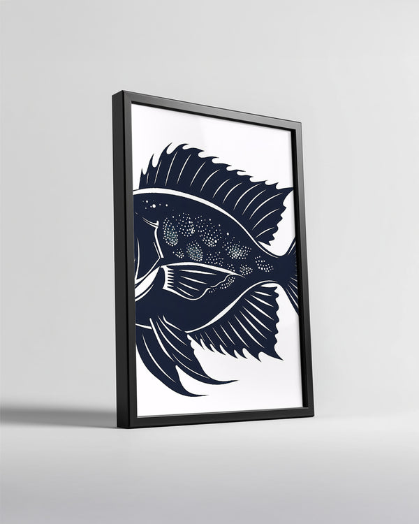 Tropikal Balık - Renkli Pul Deseni Poster Tablosu