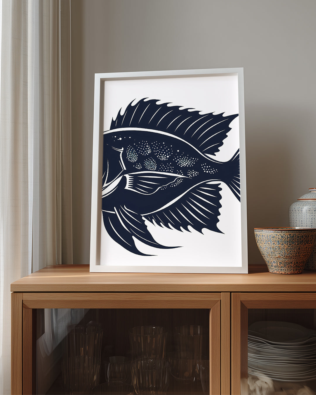 Tropikal Balık - Renkli Pul Deseni Poster Tablosu