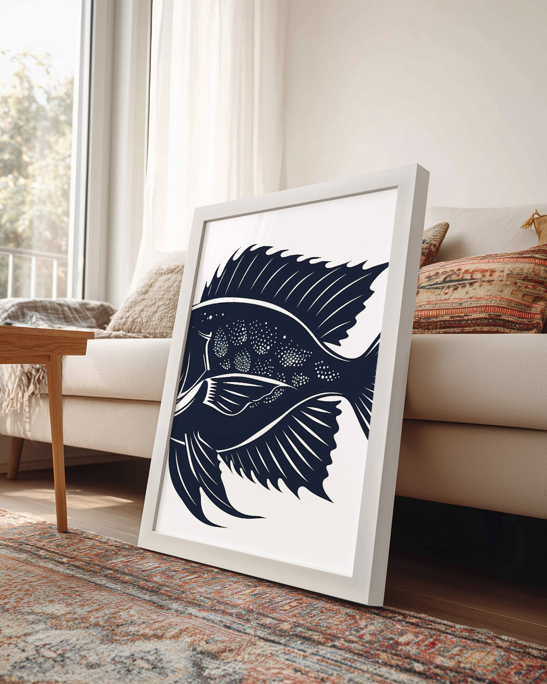 Tropikal Balık - Renkli Pul Deseni Poster Tablosu
