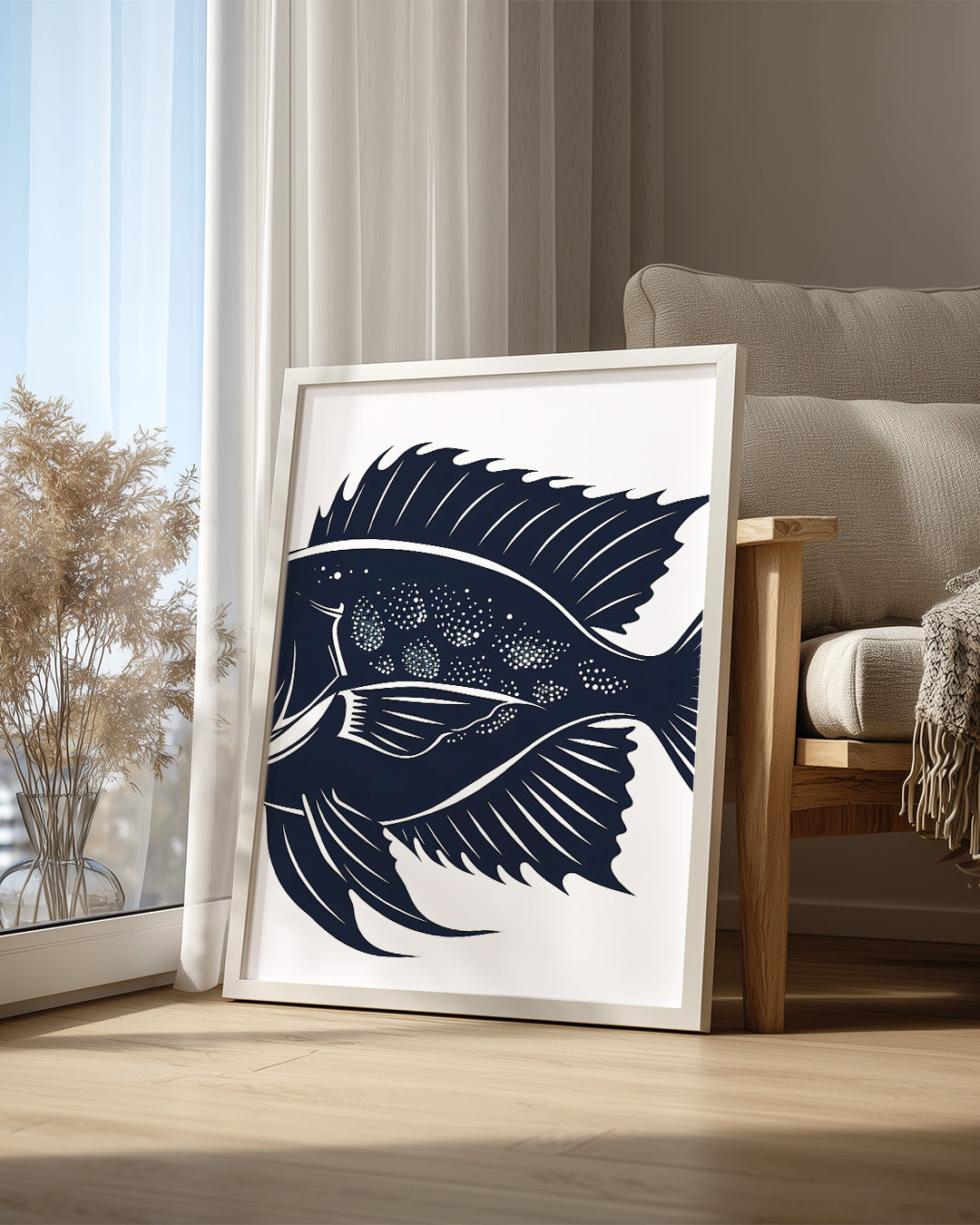 Tropikal Balık - Renkli Pul Deseni Poster Tablosu