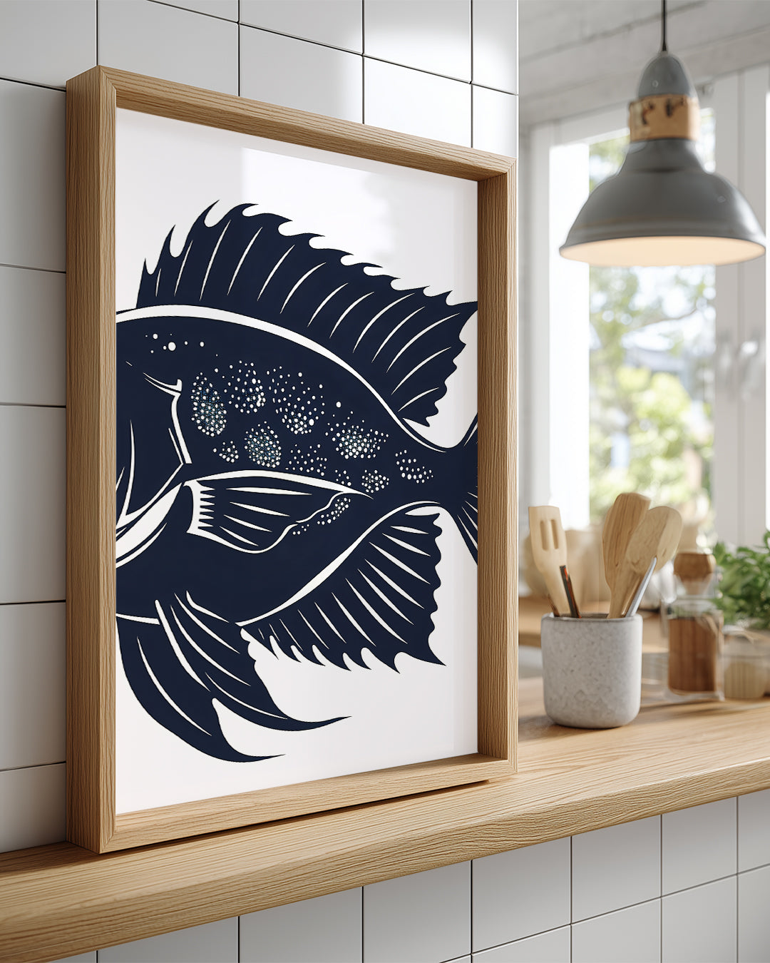 Tropikal Balık - Renkli Pul Deseni Poster Tablosu